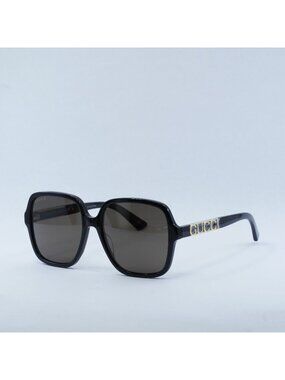 Gucci GG1189S 001 Sunglasses - Black Square Frame, Brown Polarized Lenses